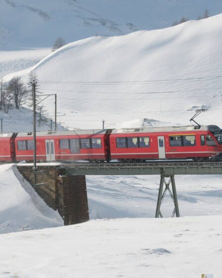 Le train unique qui dévale les pistes de ski pour moins de 8€